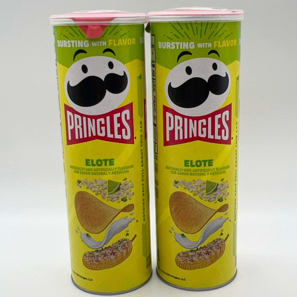 Pringles Elote‎ Mexican Street Corn Flavored Potato Crisps 2 Cans 5.5oz Each New